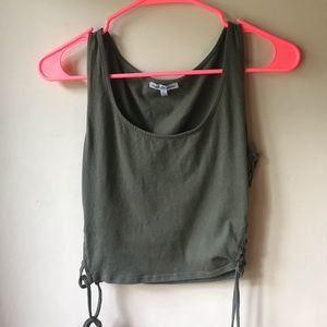 Green crop top